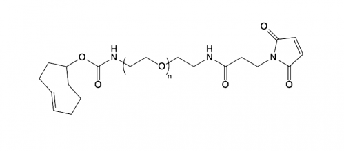 TCO-PEG-MAL 马来酰亚胺-聚乙二醇-反式环辛烯(图1)