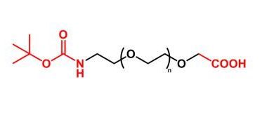 叔丁氧羰基聚乙二醇羧基 BOC-NH-PEG-COOH(图1)