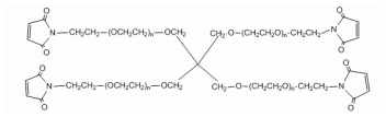 4-Arm-PEG-Maleimide，4-Arm-PEG-MAL多个马来酰亚胺活性基团PEG衍生物(图1)